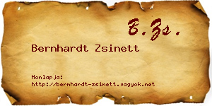 Bernhardt Zsinett névjegykártya